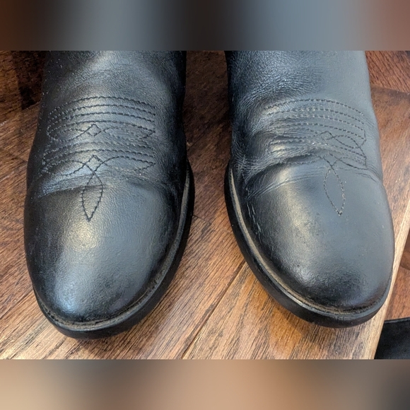 Dan Post women's leather cowboy boots. Black Women's Size 5 - Picture 8 of 15